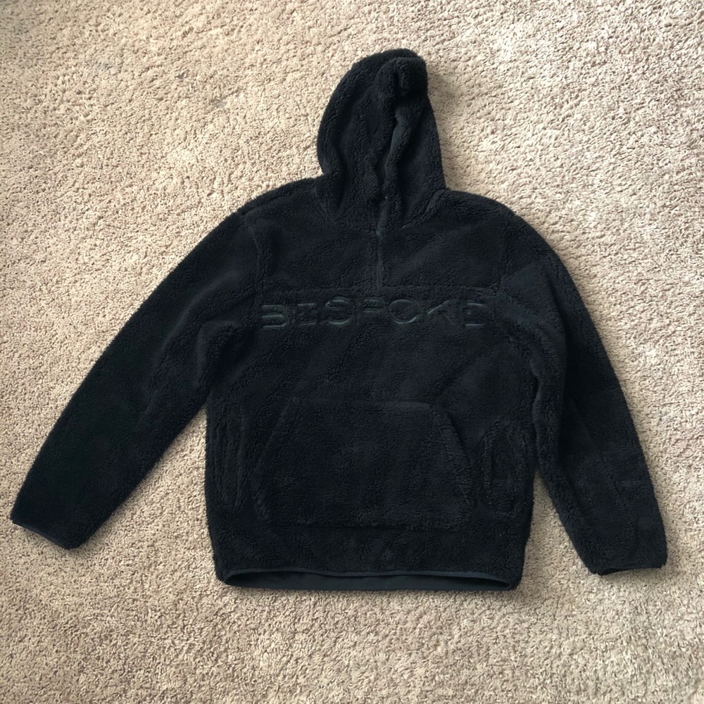 BeSpoke Black Sherpa Fleece Hoodie